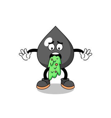 Yağ maskotu kusma, karakter tasarımı.