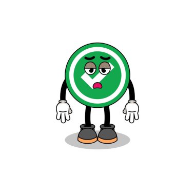 Yorgunluk jesti ve karakter tasarımı ile çizgi film işaretlerini işaretle