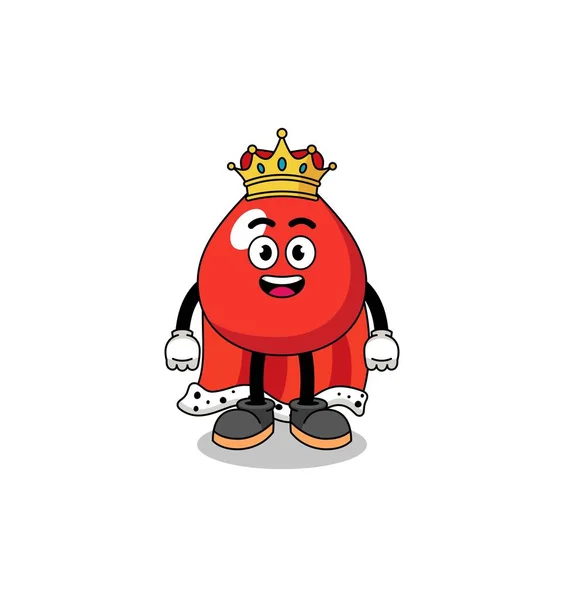 Mascotte Illustrazione Del Del Sangue Design Del Personaggio — Vettoriale Stock