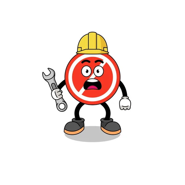 Personaje Ilustración Stop Sign Con Error 404 Diseño Caracteres — Vector de stock