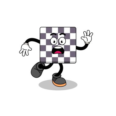 Satranç tahtası maskotu çizimi, karakter tasarımı