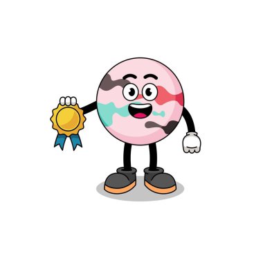 Banyo bombası çizimi tatmin edici madalya garantisi, karakter tasarımı