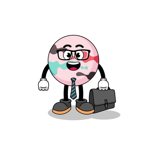 Mascota Bomba Baño Como Hombre Negocios Diseño Personajes — Vector de stock