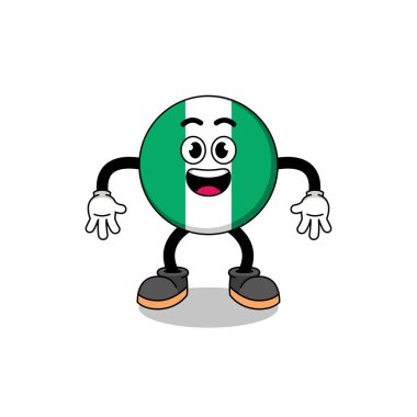 Nijerya bayrak karikatürü Şaşırtıcı bir jest, karakter tasarımı