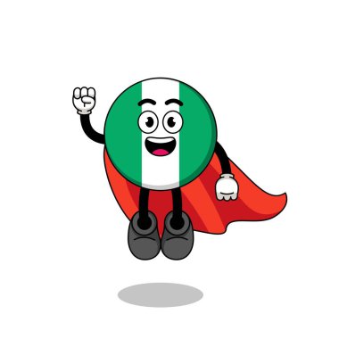 Nijerya bayrak çizgi filmi, uçan süper kahraman, karakter tasarımı