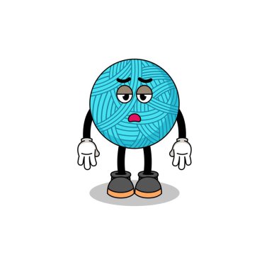 Yorgunluk jestli iplik topu çizgi filmi, karakter tasarımı