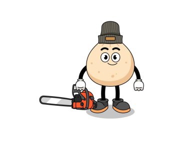 Et çöreği çizim karikatürü, bir oduncu, karakter tasarımı