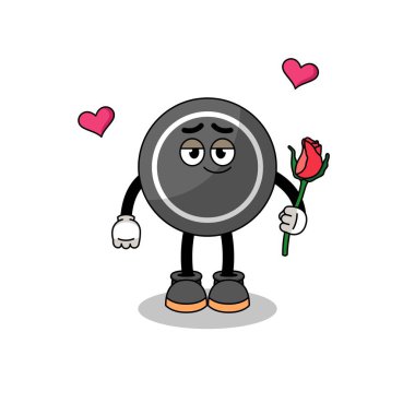 Hokey diski maskotu aşık oluyor, karakter tasarımı