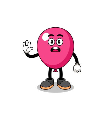 balon çizgi film çizimi stop hand, karakter tasarımı yapıyor