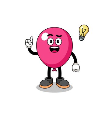 bir fikir pozu, karakter tasarımı içeren balon karikatürü