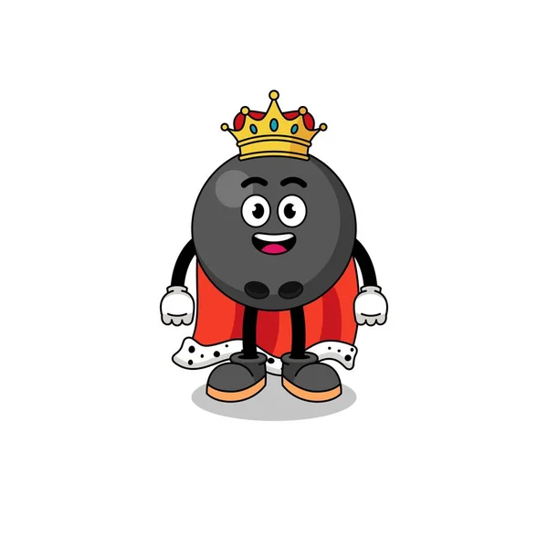 Mascotte Illustrazione Del Palla Bowling Character Design — Vettoriale Stock