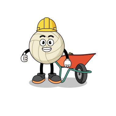 Müteahhit olarak voleybol çizgi filmi, karakter tasarımı