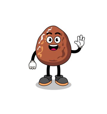 Meyve karikatürü, el hareketi, karakter tasarımı.