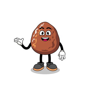 Hoş geldin pozlu meyve karikatürü, karakter tasarımı