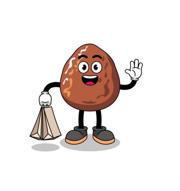 Tarih karikatürü meyve alışverişi, karakter tasarımı