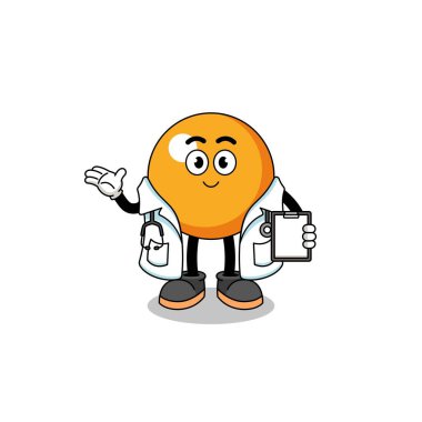 Maskotluk yapan masa tenisi doktoru, karakter tasarımı.