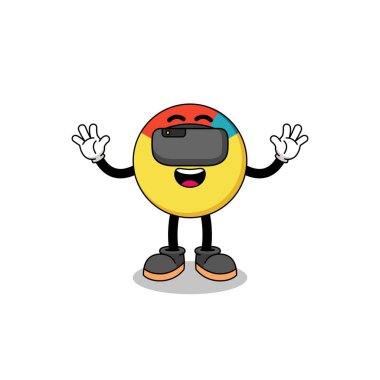 VR kulaklıklı çizelge, karakter tasarımı