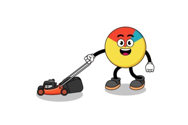 Çizelge çizimi çim biçme makinesi, karakter tasarımı