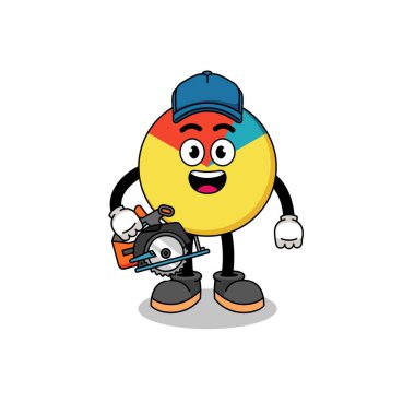 Çizgi film çizimi, ahşap işçisi, karakter tasarımı