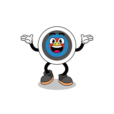 Okçuluk hedef çizgi filmi mutlu bir jest, karakter tasarımı ile arama