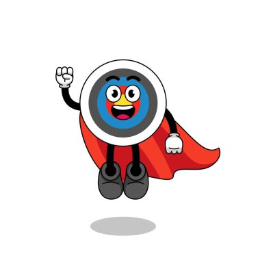 Okçuluk hedef çizgi filmi, uçan süper kahraman, karakter tasarımı