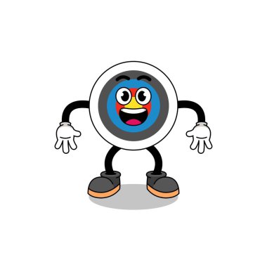 Okçuluk hedef çizgi filmi. Şaşırtıcı bir jest, karakter tasarımı.