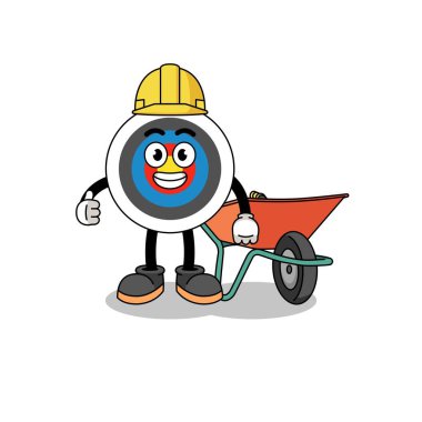 Okçuluk hedef karikatürü müteahhit, karakter tasarımı