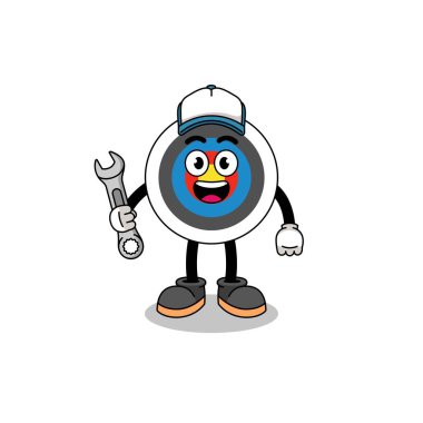 Okçuluk hedef çizimi mekanik, karakter tasarımı