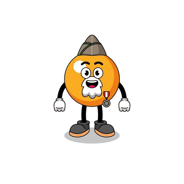 ベテランのキャラクターデザインとしてピンポンボールのキャラクター漫画 — ストックベクタ