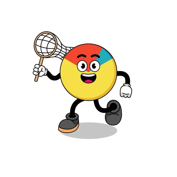 Çizgi film karakteri bir kelebeği yakalıyor.