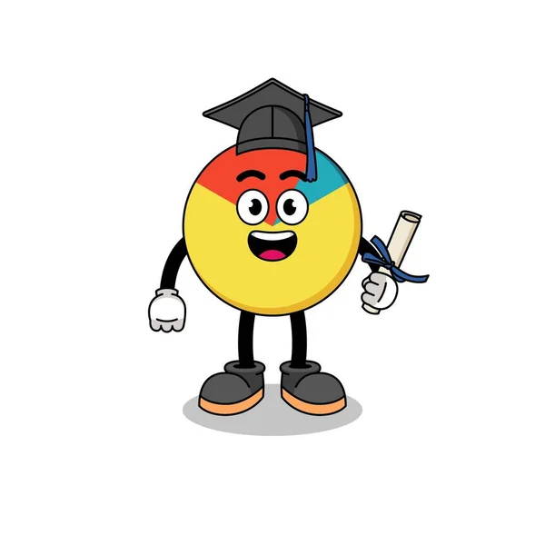 Mascote Gráfico Com Pose Graduação Design Personagem —  Vetores de Stock