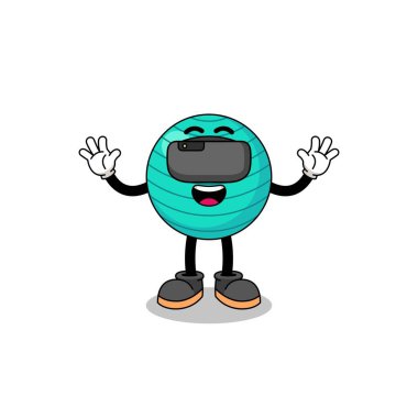 VR kulaklıklı spor topu tasarımı, karakter tasarımı