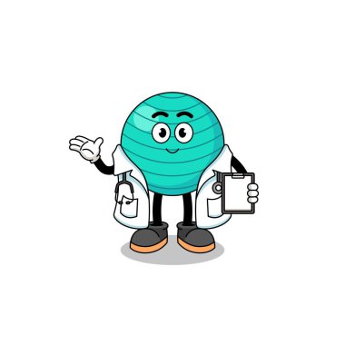 Egzersiz topunun maskotu, karakter tasarımı.