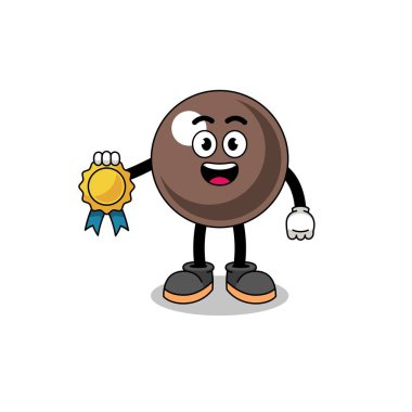 tapioca inci karikatür çizimi memnuniyet garantili madalya, karakter tasarımı