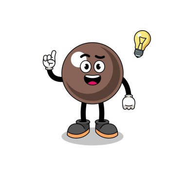 tapyoka inci karikatürü bir fikir pozu al, karakter tasarımı