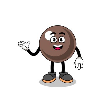 tapyoka inci karikatür hoş geldin pozu, karakter tasarımı