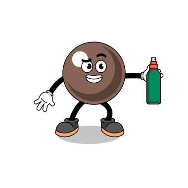 tapioca inci çizim karikatürü sivrisinek kovucu, karakter tasarımı