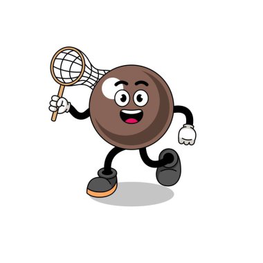 Tapyoka incisinin kelebek yakalama karikatürü, karakter tasarımı