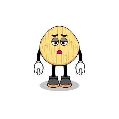 Patates cipsi çizgi filmi, yorgunluk jesti, karakter tasarımı