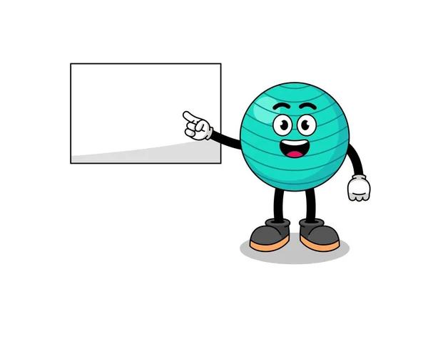 Exercise Ball Illustration Doing Presentation Character Design — Stockvector