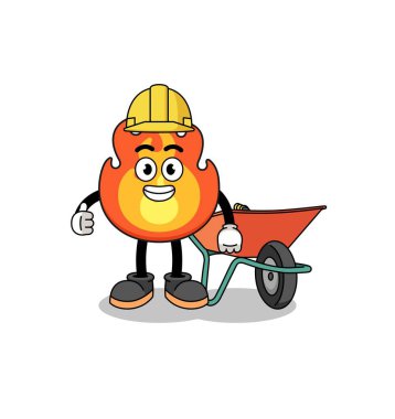 Müteahhit olarak ateş çizgi filmi, karakter tasarımı