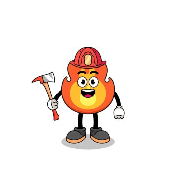 İtfaiyeci maskotu, karakter tasarımı.