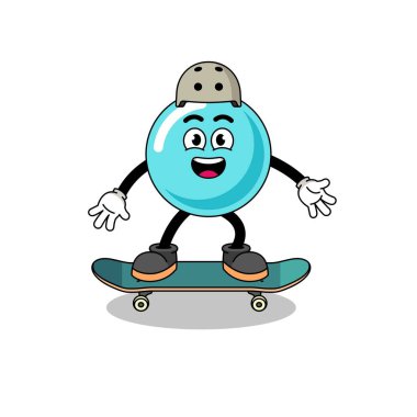 Kaykay oynayan balon maskotu, karakter tasarımı