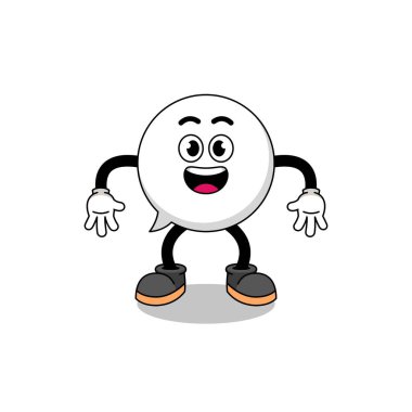 Şaşırmış jest ve karakter tasarımı ile konuşma balonu karikatürü