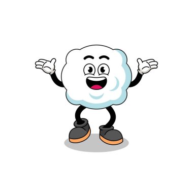 Mutlu bir jest ve karakter tasarımı ile bulut karikatürü arama