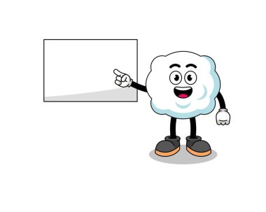 Bir sunum yapan bulut çizimi, karakter tasarımı