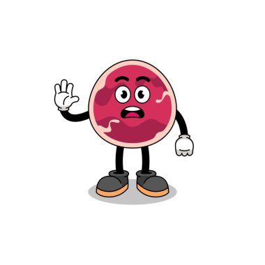 et karikatürü çizimi Stop hand, karakter tasarımı