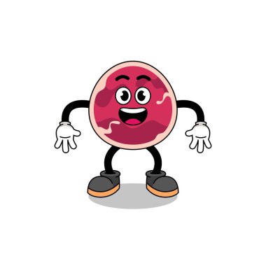 Şaşırmış jestli et karikatürü, karakter tasarımı