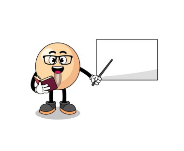 Soya fasulyesi öğretmeninin maskot çizgi filmi, karakter tasarımı.