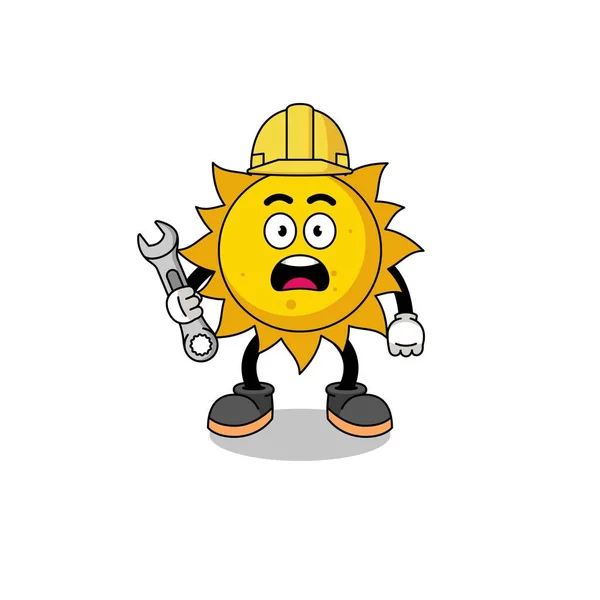 Karakter Tasarımı Güneşin 404 Numaralı Hatasıyla Çizimi — Stok Vektör